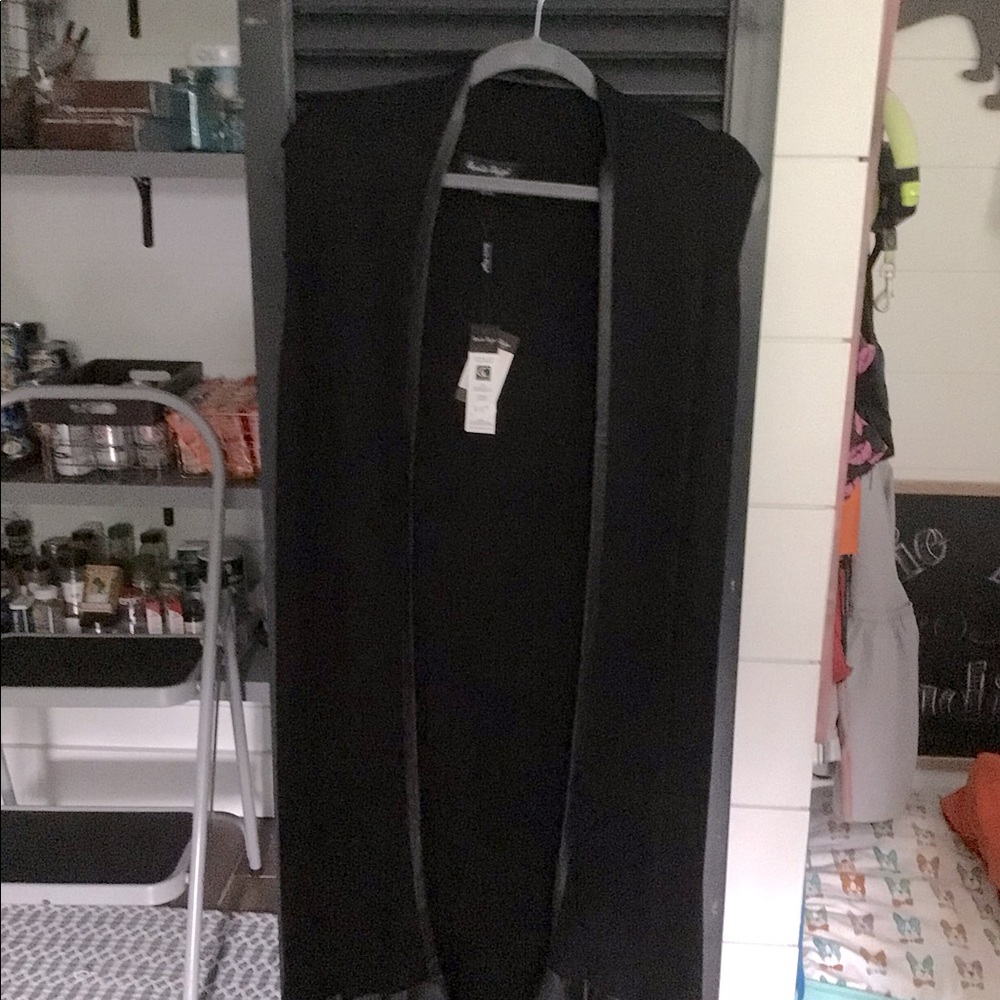 Long black vest